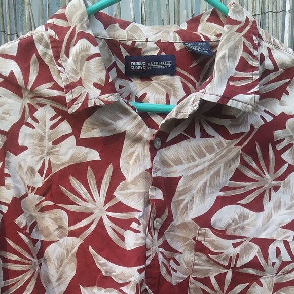 Faded Glory Hawaiian Button Down Men - L - Picture 3 of 12